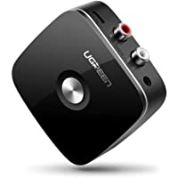 UGREEN Receptor Bluetooth 5.0 con EDR Tecnología- Adaptador Audio Inalámbrico con Cable 2RCA y 3.5mm- Disfruta 8Hrs A2DP…